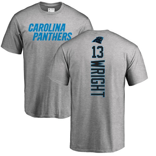 Carolina Panthers Men Ash Jarius Wright Backer NFL Football #13 T Shirt